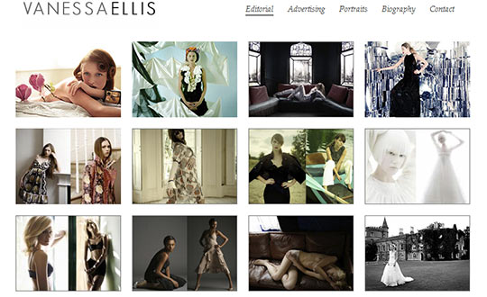 Flash portfolio site for Vanessa Ellis, photgraphy based in Brasil